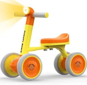 Baby Balance Walker Bike for Toddler: 4 Wheels Pre-School First Bike Walk and Ride On Toys - Ideal 1st Birthday Gifts for 12-24 Months Boys & Girls