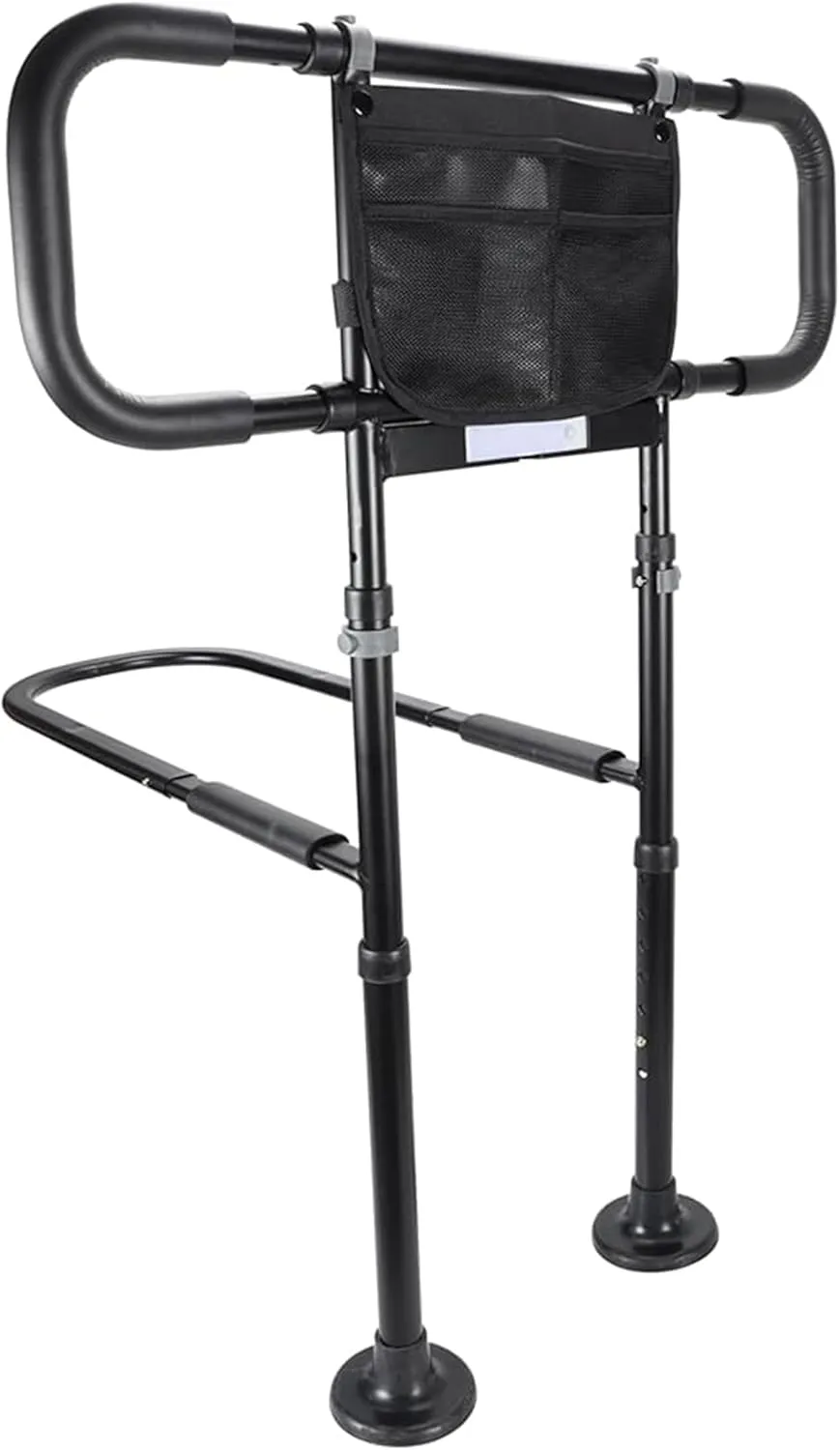 Bed Rails for Elderly Adults Safety: Adjustable Heights Bed Cane with Storage Pocket, Non-Slip Handle, Motion Sensor Light, Bedrails for Elderly Adults Grab Bar Bed Handrails, Can Withstand 400LB
