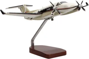 Beechcraft King Air 350i Large Mahogany Sculpture