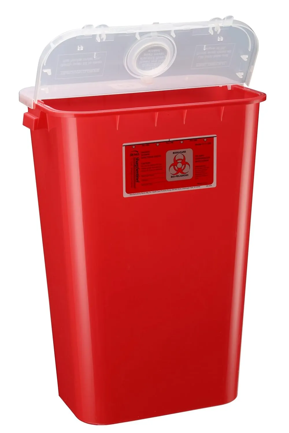 Bemis Health Care 111030-6 Sharps Container, Red, 11 gal, Pack of 6