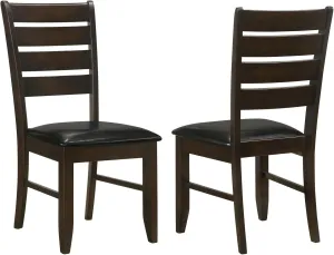 Benjara Benzara Dining Side Chair, Set Of Two, Brown,