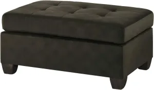 Benjara Benzara Upholstered Ottoman with Tufted Seat, Brown,