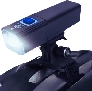 Bike Helmet Light, 8000 Lumens Bike Headlight Rechargeable, Front Bike Lights for Night Riding, 7 Modes, Wide Beam, IPX6 Waterproof Light with Upgrated Adjustable Mount Strap and Angle
