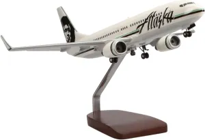 Boeing 737-800 Alaska Airlines Large Mahogany Sculpture