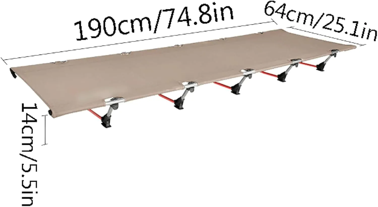 Breathable Folding Camping Cot Oxford Cloth Camping Bed Portable Foldable Bed Open and Use Camp Bed for Bedroom,Office,Camp
