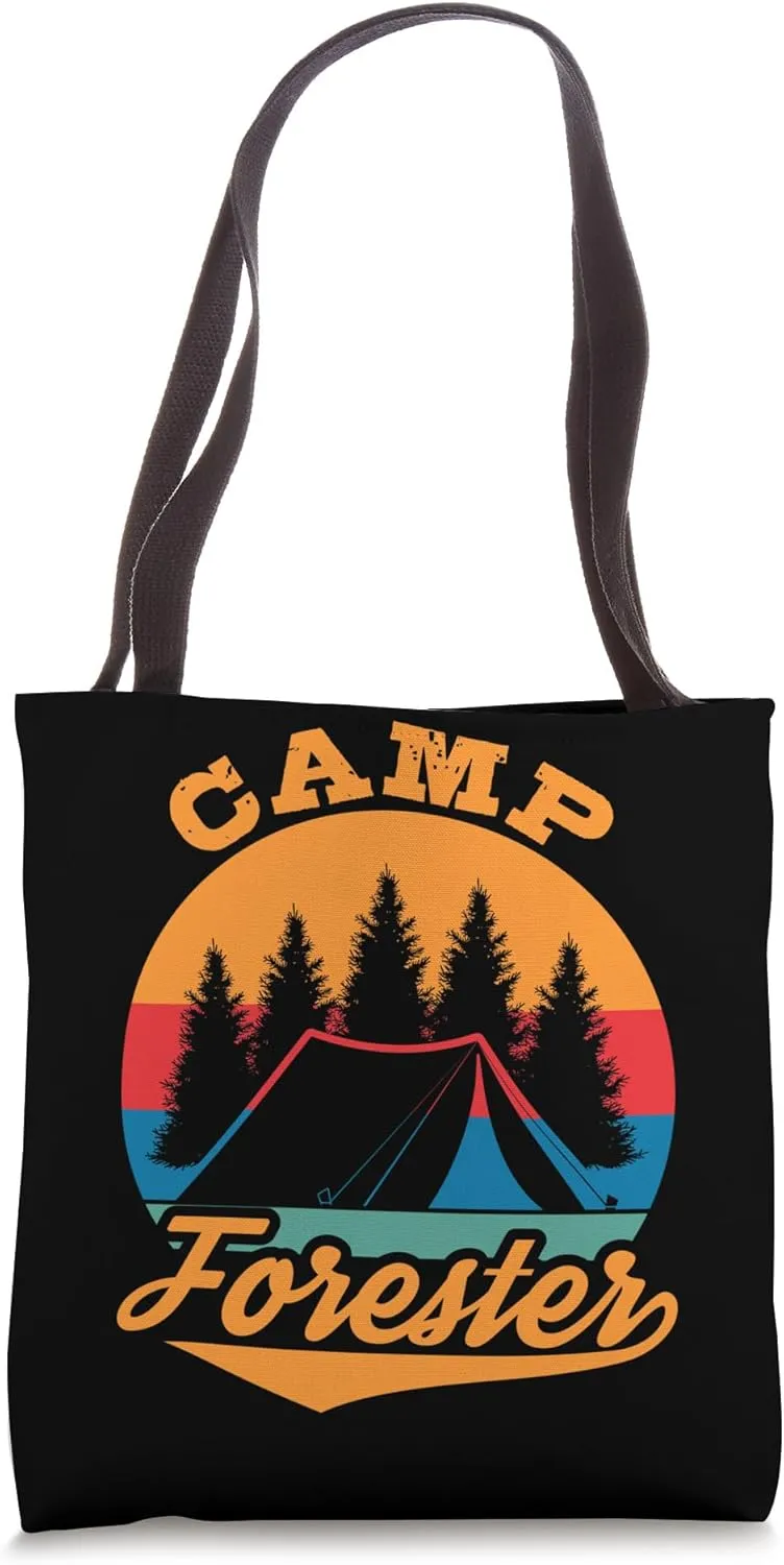 Camp Forester Expert Forestry Lover Lumberjack Graphic Tote Bag