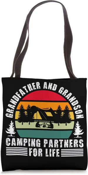 Camping Buddy Grandpa And Grandson Camping Buddies Tote Bag