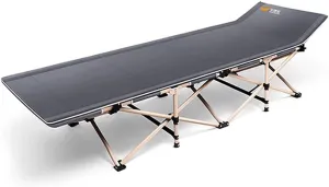 Camping Cot Bed 5 Seconds Folding Folding Camping Cot, Collapsible Portable Foldable Bed Indoor & Outdoor Use, Ultra Lightweight Comfortable for Outdoor&Indoor (Color : Gray)