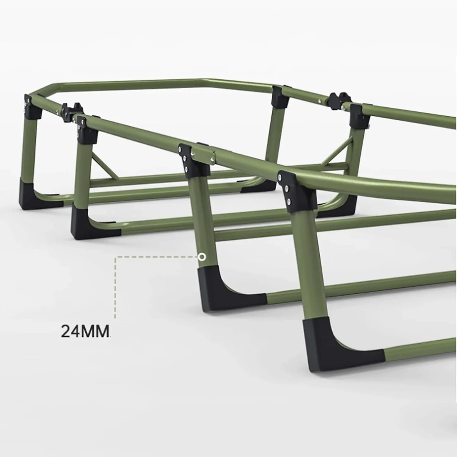 Camping cot Camping Cot with Mattress Twin Folded Bed Portable Rollaway Bed Space-Saving for Easy Storage for Guest Room Small Apartment Green Folding cot