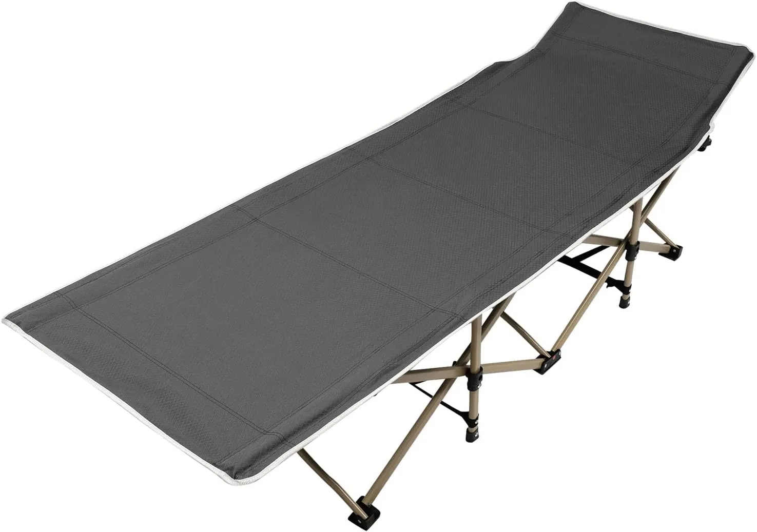 Camping Cot for Adults, Foldable Camping Bed Folding Sleeping Cot for Camping & Hunting, Travel Tent Cots Sleeping Cot Bed, Travel Camp Cots Portable for Outdoor Home Office (Gray-Storage Bag)