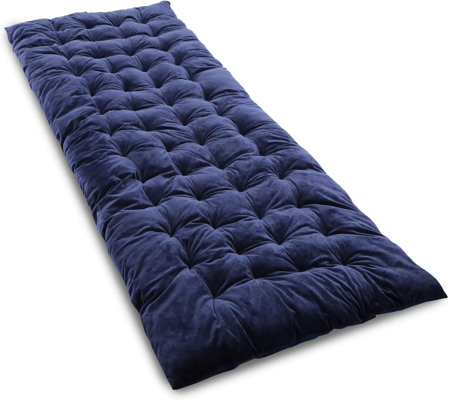 Camping Cot Pads Mattress for Adults, Comfortable Thicken 3 inches Cotton Sleeping Cot Pad Mattress, XL Wide Cot Pads with Waterproof Bottom, 75"x28", Navy Blue