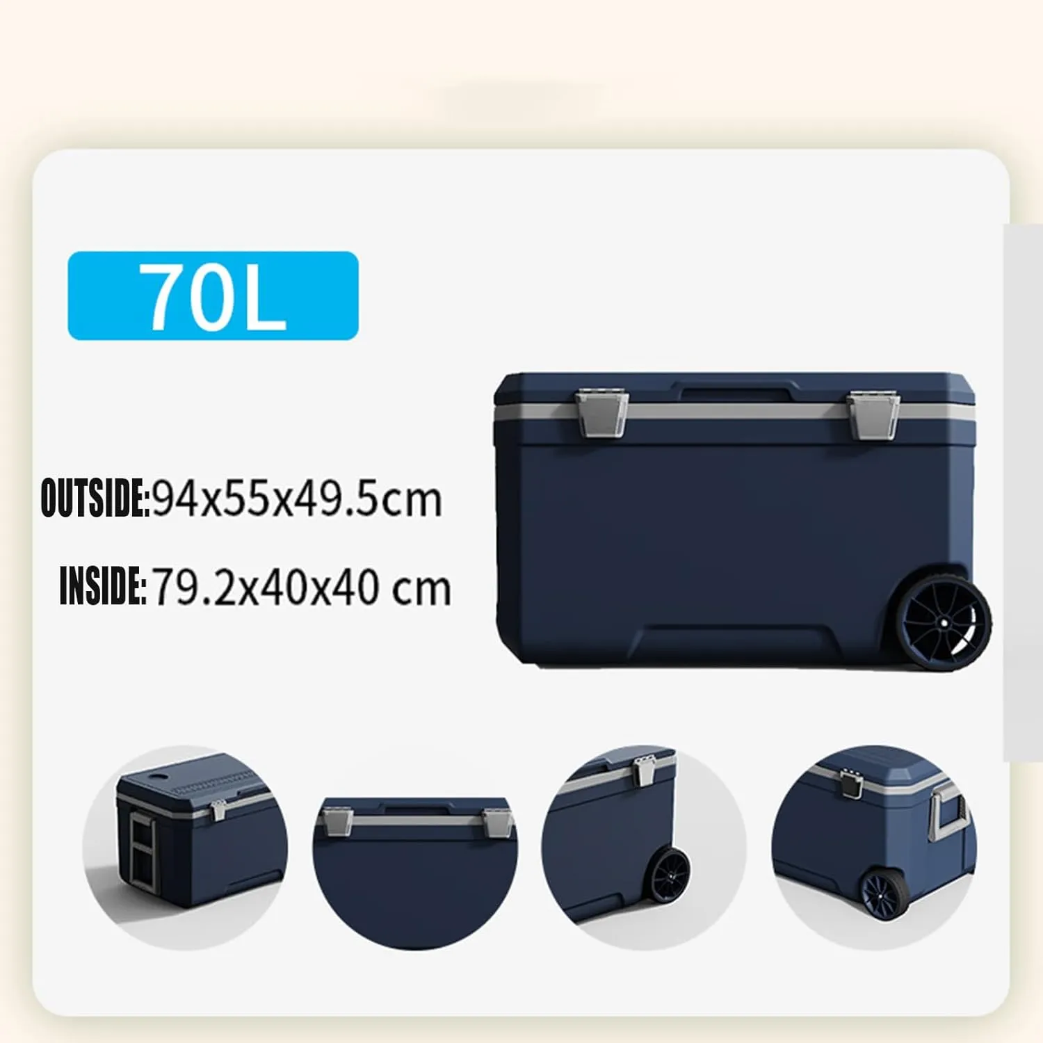 Car Camping Coolers for BMW i3/i8/Isetta/Z1/Z3/Z8/E3/E9, Waterproof Portable Cooler, Leak Proof Picnic Insulated Bag, Ultra-Light Premium Ice Chest Box,C-Blue-120L
