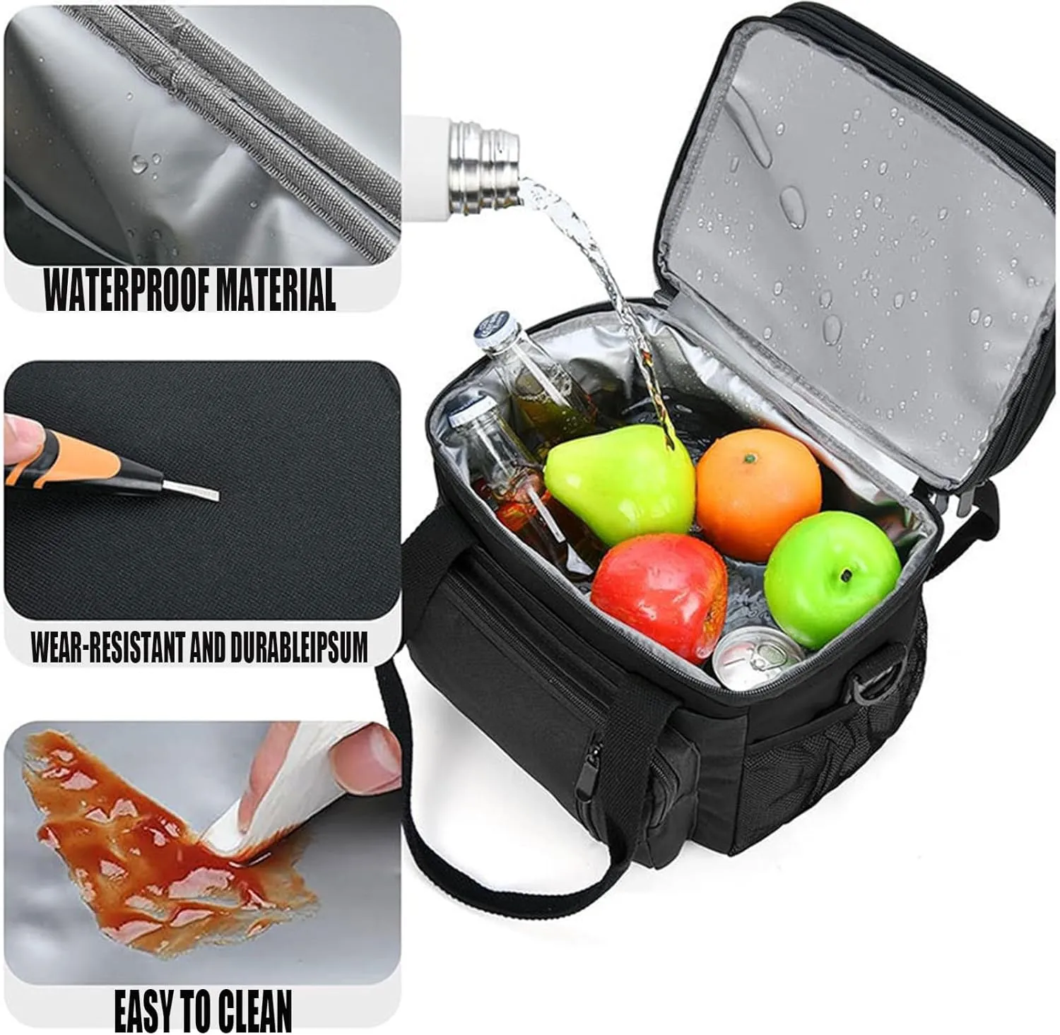 Car Camping Coolers for Dodge Ram 1500/1500 Crew Cab/1500 Truck/2500/3500, Leak Proof Cooler, Portable Lightweight Ice Chest Box, Compartments Waterproof Insulated Bag