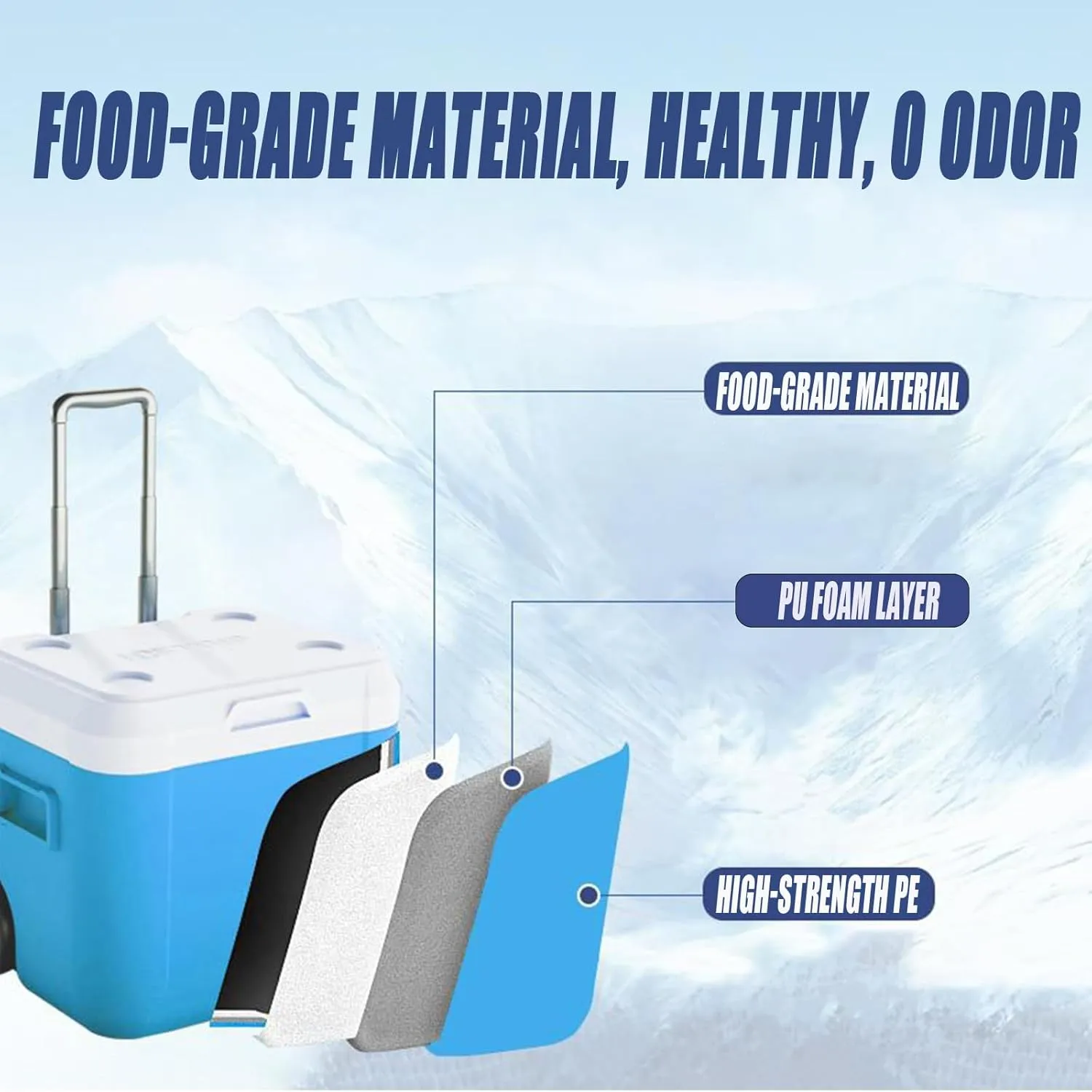 Car Camping Coolers for Lada Granta/Largus/Niva/Niva Travel/Vesta/X-Ray/Concept, Leak Proof Cooler, Portable Lightweight Ice Chest Box, Compartments Waterproof Insulated Bag