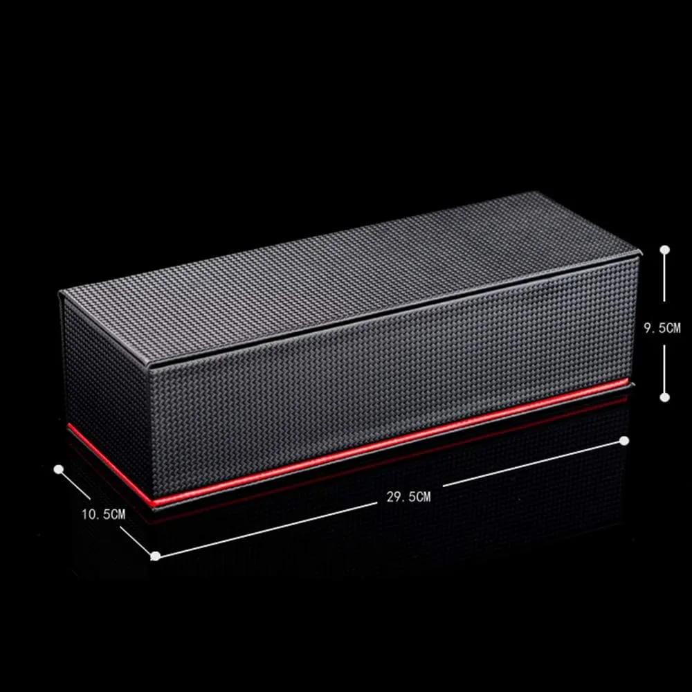 Carbon Fiber Artificial Leather 5 Storage Display Mechanical Watch Watch Packaging Box Collection Box Handmade