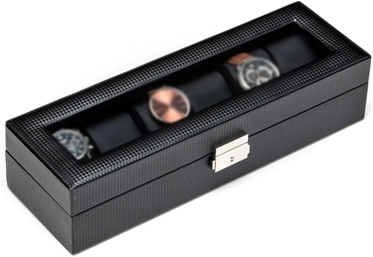 Carbon Fiber Leather Watch Finishing Display Box Watch Mechanical Watch Jewelry Storage Box
