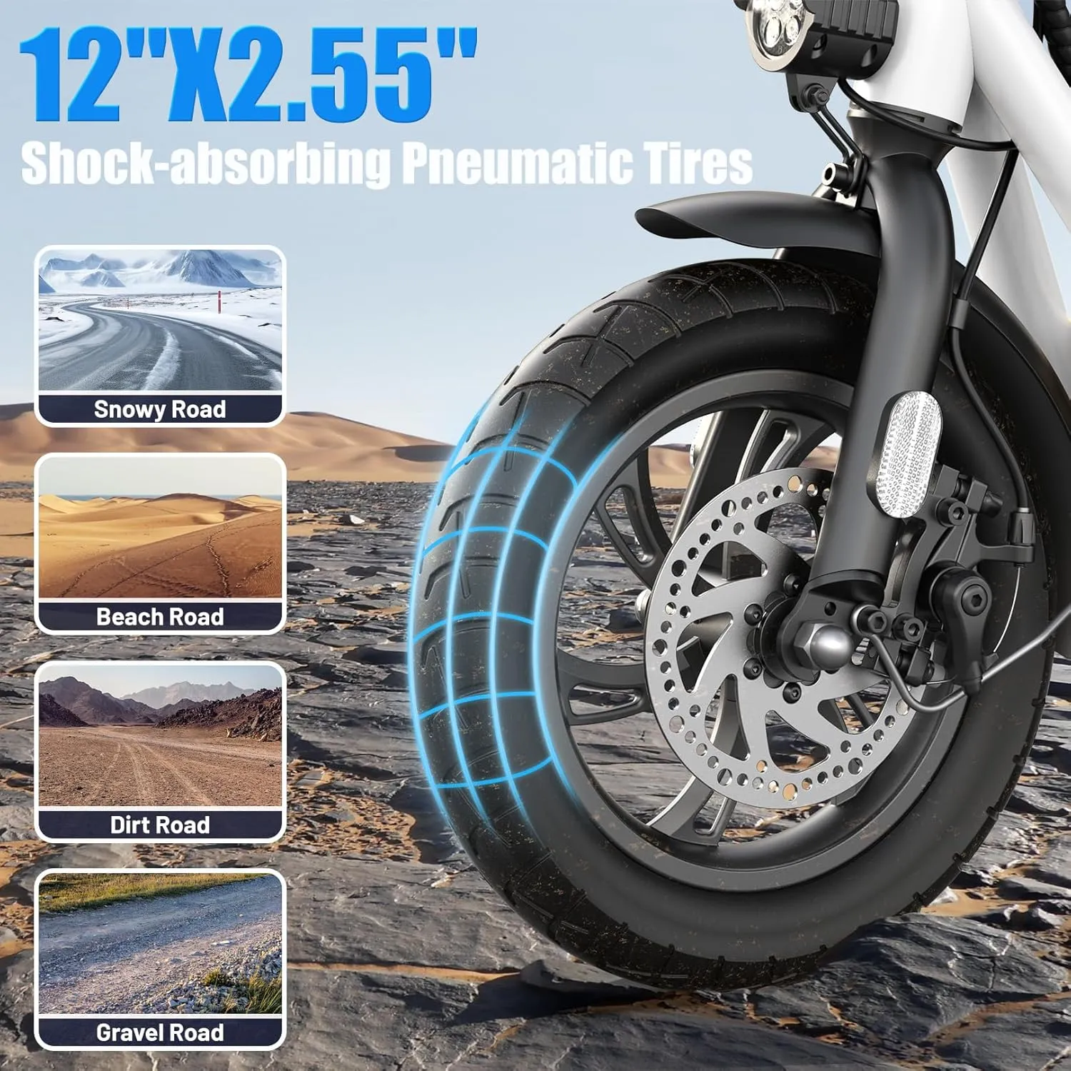 Caroma Peak 1200W Electric Scooter Adults,500Wh Battery up to 30 Miles&20MPH,Foldable Commuting E-Scooter with Detachable Chlid Seat&Basket,300lbs Max Load