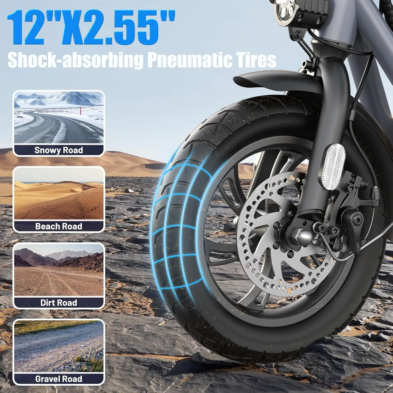 Caroma Peak 1200W Electric Scooter Adults,500Wh Battery up to 30 Miles&20MPH,Foldable Commuting E-Scooter with Detachable Chlid Seat&Basket,300lbs Max Load