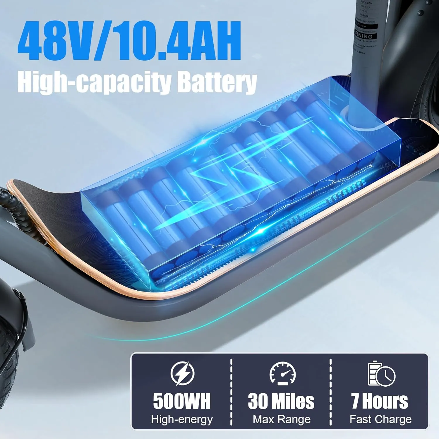 Caroma Peak 1200W Electric Scooter Adults,500Wh Battery up to 30 Miles&20MPH,Foldable Commuting E-Scooter with Detachable Chlid Seat&Basket,300lbs Max Load