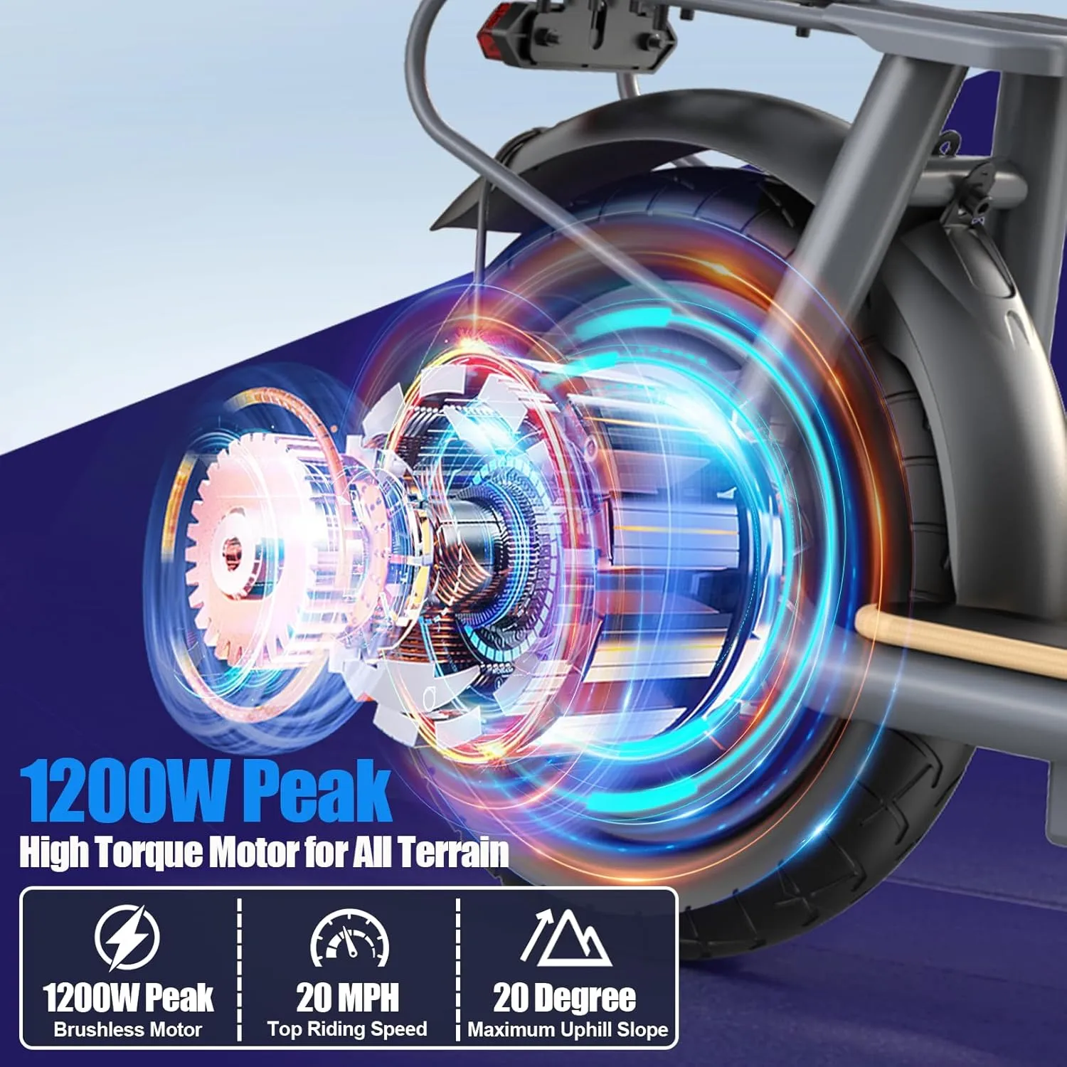 Caroma Peak 1200W Electric Scooter Adults,500Wh Battery up to 30 Miles&20MPH,Foldable Commuting E-Scooter with Detachable Chlid Seat&Basket,300lbs Max Load