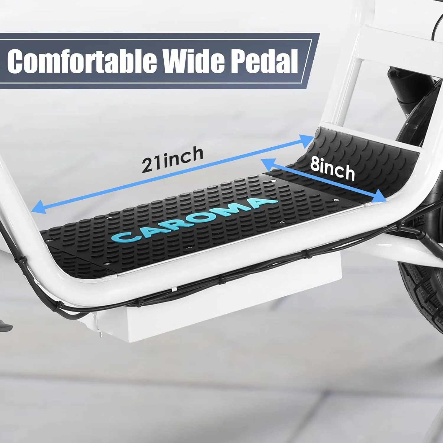 Caroma Peak 1200W Electric Scooter for Adults with Seat, 14" Fat Tire, 30 Miles Long Range& 20MPH Top Speed, Commuting with Basket & Shock Absorbing, Dual Disc Brakes Foldable Ebike