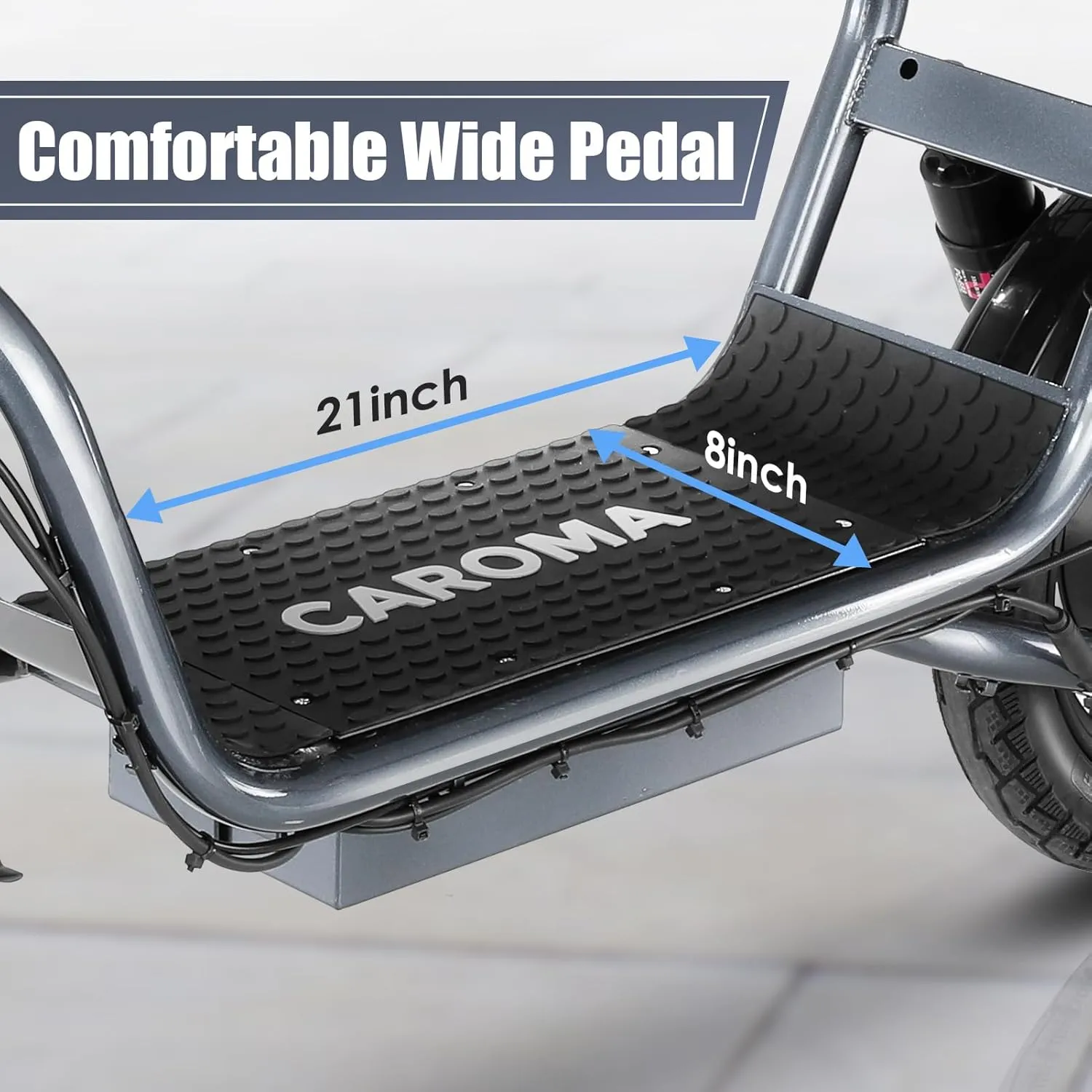 Caroma Peak 1200W Electric Scooter with Seat, 500Wh Battery, 30Miles Range, 20MPH Top Speed, 14" Tires Foldable Electric Scooter with Basket for Commuting, Dual Shock Absorbing Ebike for Adults
