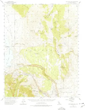Casa Diablo MTN CA topo map, 1:62500 Scale, 15 X 15 Minute, Historical, 1953, Updated 1975, 21.7 x 17.3 in