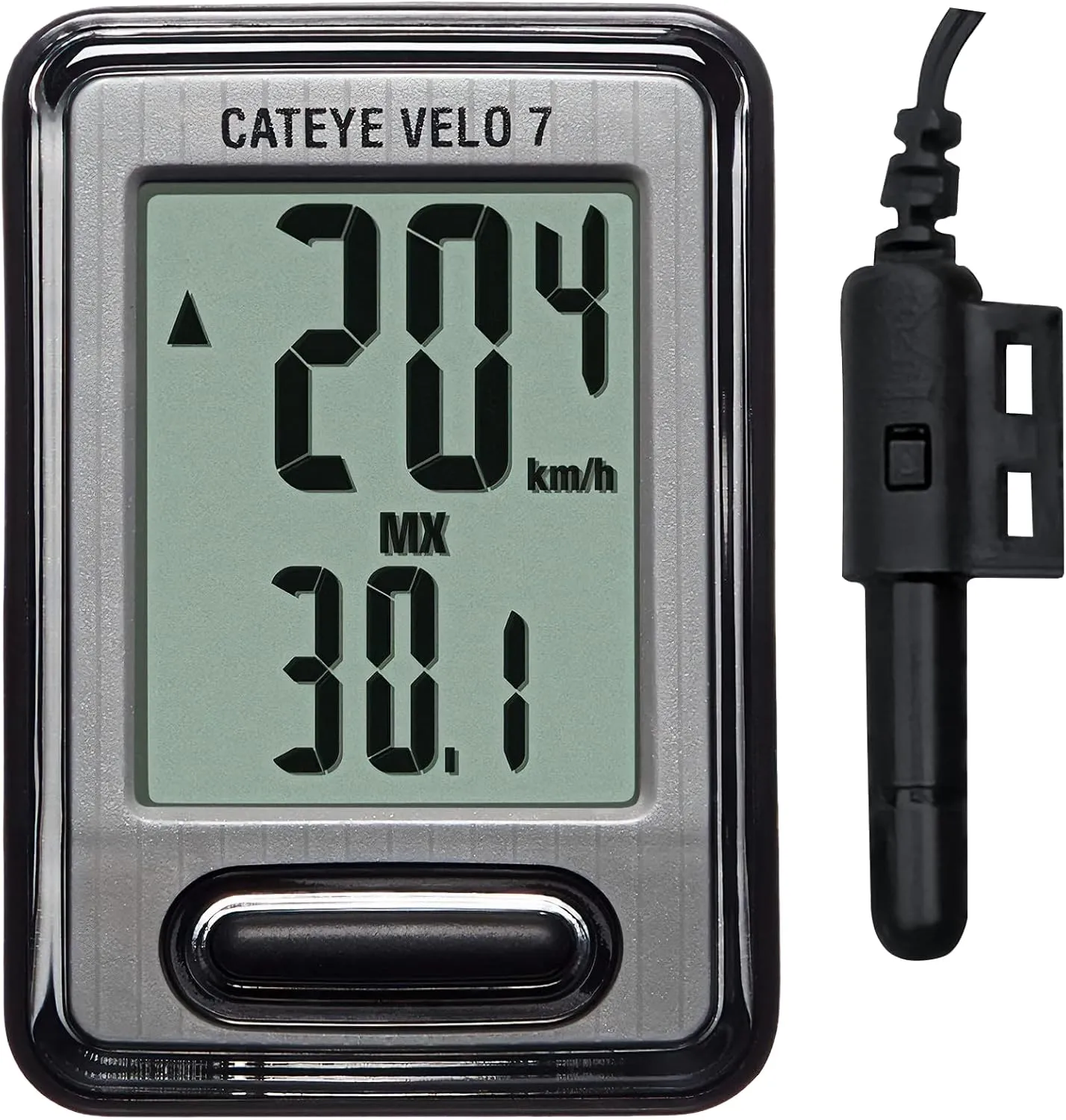 CATEYE Velo 7 Bike Computer – Entry-Level Wired Speedometer Perfect for Beginner Cyclists, Auto Start/Stop, Easy Setup for Road, MTB, Gravel Bikes, 3 Year Battery Life