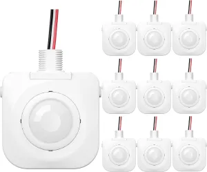 Ceiling Occupancy Motion Sensor, Passive Infrared Technology, High Bay Fixture Mount 360 Degree, Hard-Wired, 120-277 VAC, Commercial, Industrial Grade Occupancy Sensor