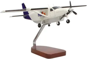 Cessna 208B Grand Caravan FedEx Large Mahogany Sculpture