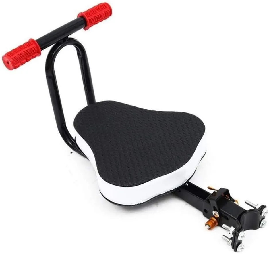 Child Bike Seat, Detachable Front Seat for Kids, Safety Cushion/Saddle Pad for Cruiser, Foldable, and Electric Bikes, Easy Installation, Adjustable Pedals