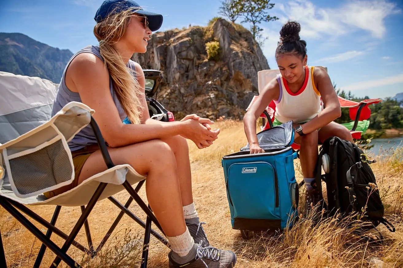 Coleman Big-N-Tall Quad Camp Chair with Cup Holder & Side Pocket, Water-Resistant XL Outdoor Seat, Supports up to 600 lbs