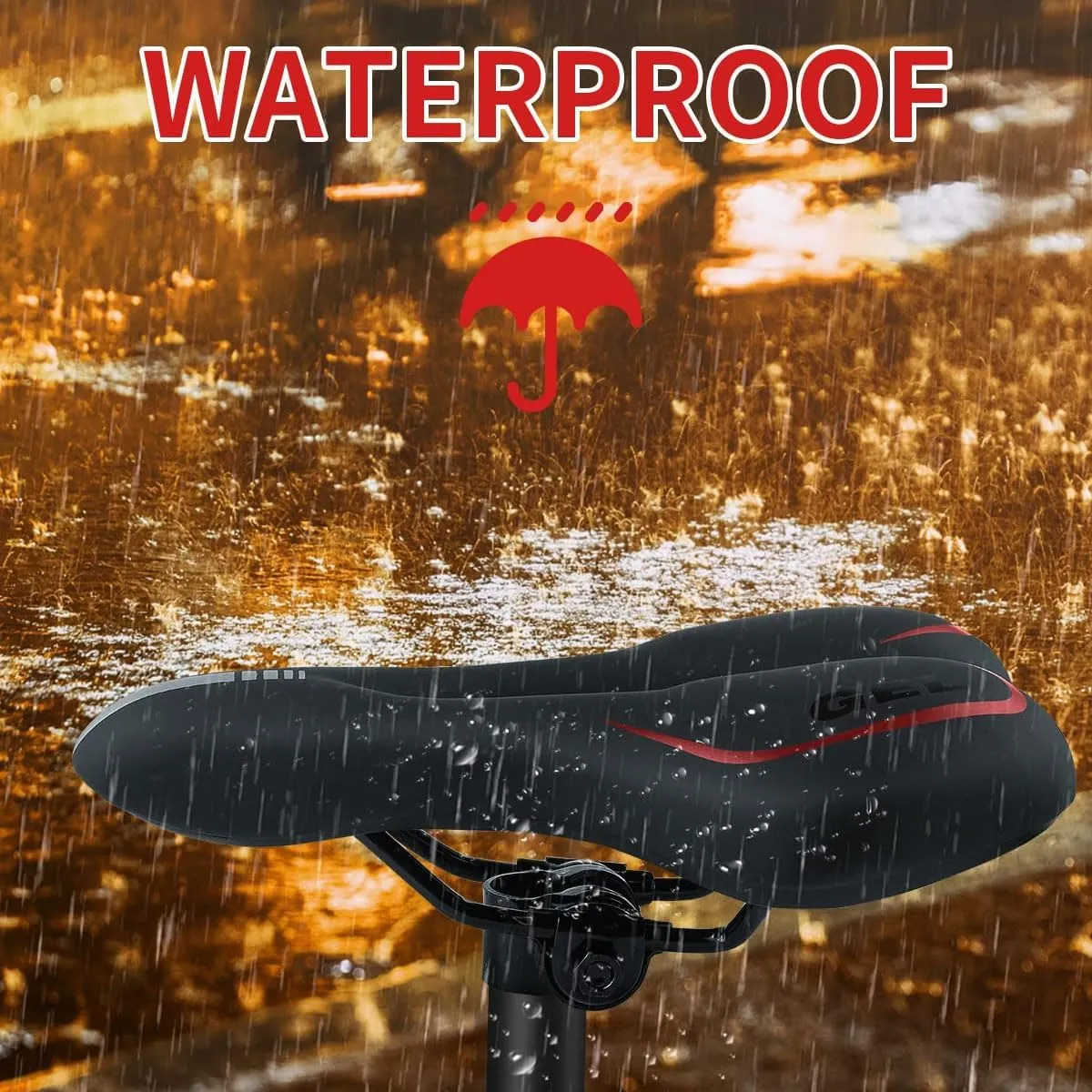 Comfortable MTB Gel Seat Mountain Bike Saddle MTB Saddle Mountain Bike Seat Gel Bikes Seats Breathable & Soft & Waterproof Bike Saddle Cushion for Men and Women