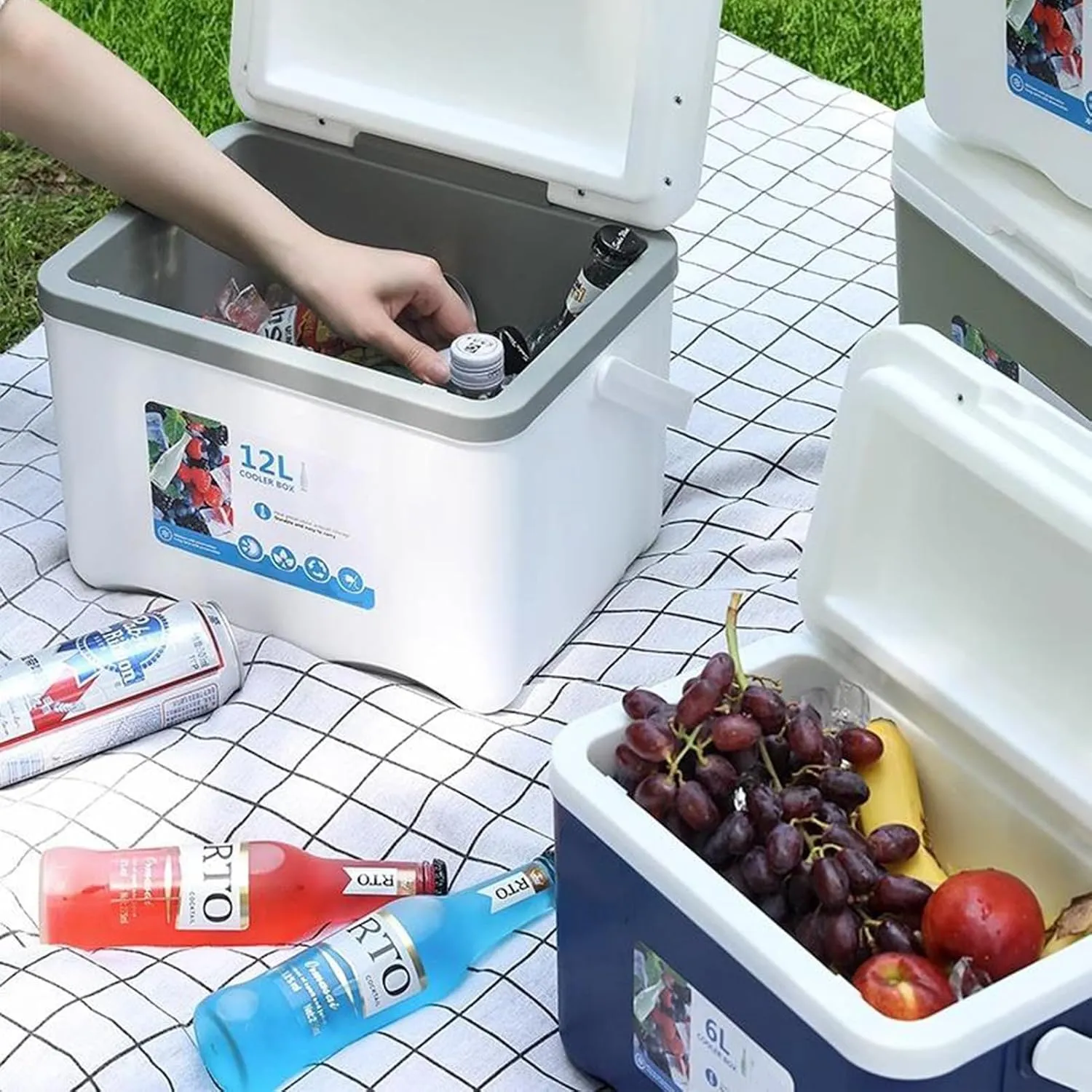 Cooler for Mercury Grand Marquis/Marquis/Monarch/Montclair/Montego Insulated Hard Ice Box Large High-Performance Storage Box Portable Cool Picnic Box Festival Camping