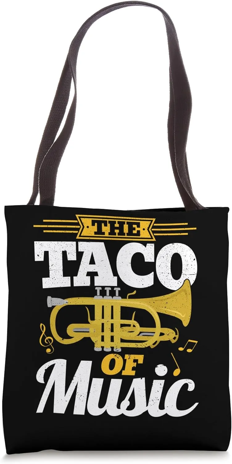 Cornet Taco of Music Band Player Brass Instrument Musician Tote Bag