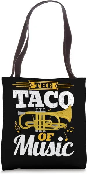 Cornet Taco of Music Band Player Brass Instrument Musician Tote Bag