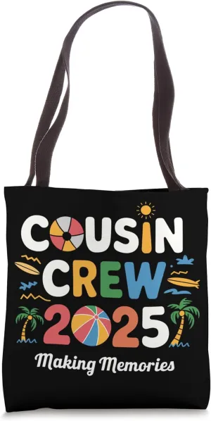 Cousin Crew 2025 Family Matching Summer Vacation Beach Tote Bag