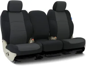 Coverking Custom Fit Seat Cover Designed for Select Ford Models: 1 Row, Neosupreme Fabric, Charcoal with Black Sides