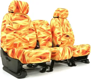 Coverking Neosupreme Designer Flame Solid, Front 50/50 Seats for 2017-2019 Toyota CH-R Model