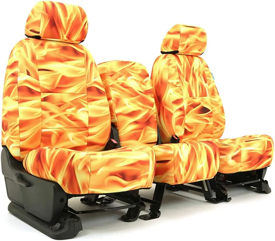Coverking Neosupreme Designer Flame Solid, Front 50/50 Seats for 2017-2019 Toyota CH-R Model