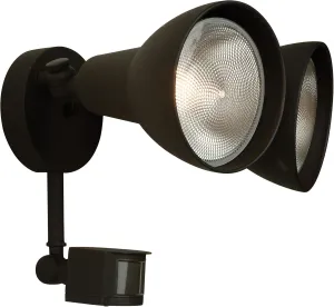 Craftmade Z402PM-TB Outdoor Flood with Motion Sensor, 2-Light, 200 Watts, Textured Matte Black