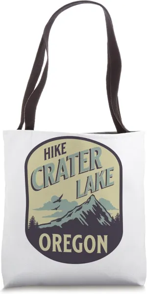 Crater Lake Oregon Nature Hike Mountain Outdoors Tote Bag
