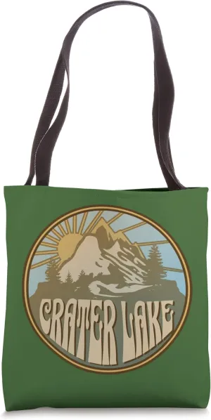 Crater Lake Oregon Nature Mountains Hiking Outdoors Vintage Tote Bag