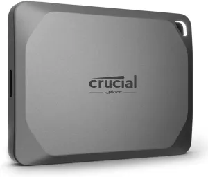 Crucial X9 Pro 1TB Portable SSD, Up to 1050MB/s Read & Write, 3.2 USB-C, External Solid State Drive, Durable Storage for PC & Mac, for Content Creators & Videogaphers, Silver - ‎CT1000X9PROSSD902