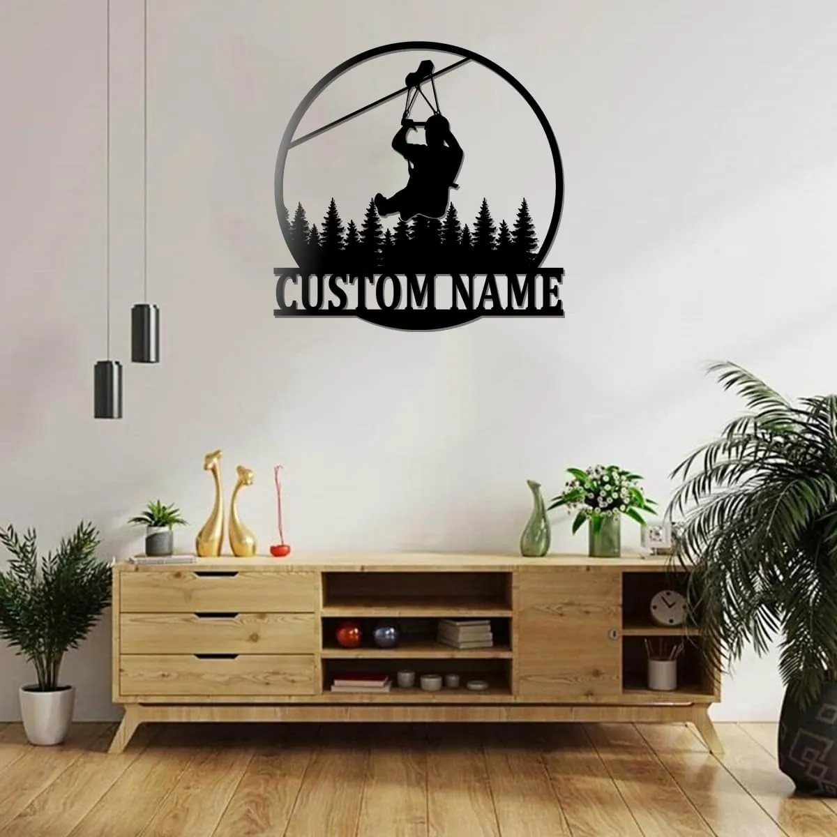 Custom Adventure Park V1 Metal Wall Art LED Light National zipline Forest Sign Home Decor Camping Decoration Camper Gifts Housewarming Gifts (14 Inches, With Lights)