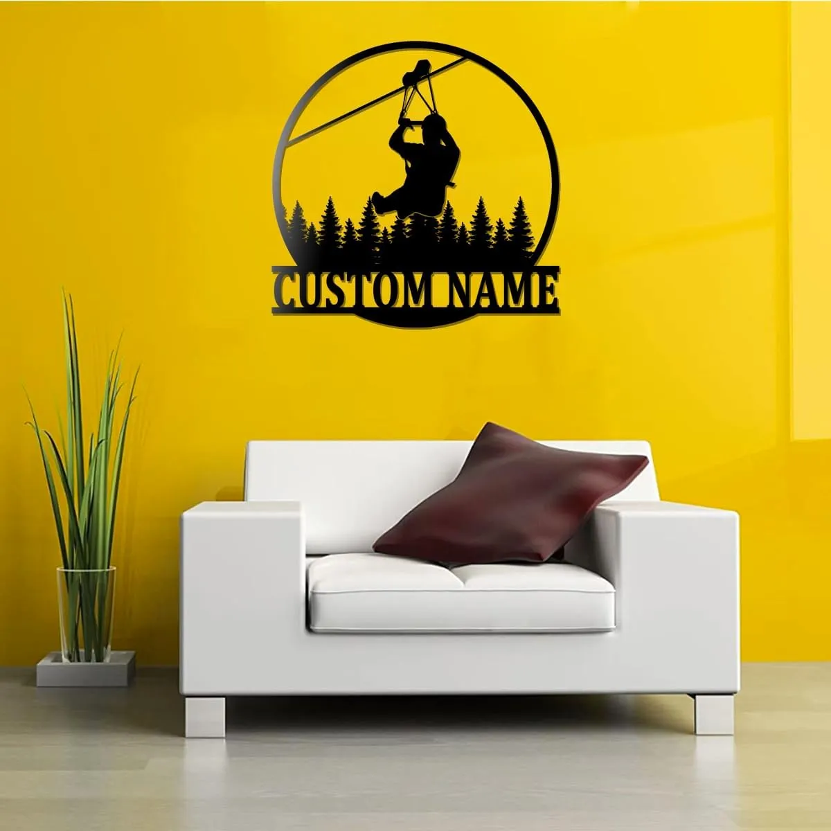 Custom Adventure Park V1 Metal Wall Art LED Light National zipline Forest Sign Home Decor Camping Decoration Camper Gifts Housewarming Gifts (14 Inches, With Lights)