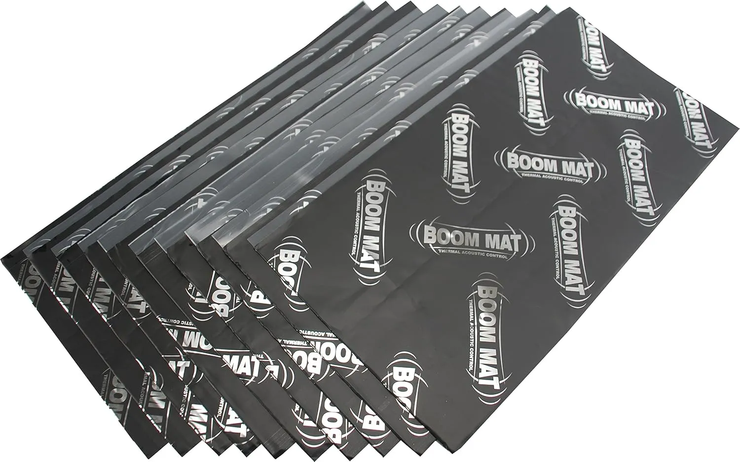 Design Engineering Boom Mat Sound 2mm Damping Material with Adhesive Backing, 12.5" x 24" (Pack of 10)