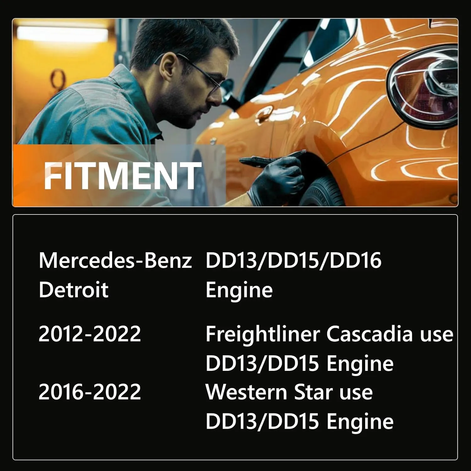 Downstream& Upstream NOx Sensor - Compatible with Freightliner Cascadia, Mercedes-Benz, 2016-2022 Detroit Diesel Engine DDE DD13 DD15,Nitrogen Oxide Sensor Replace 5WK97338A /5WK97339A