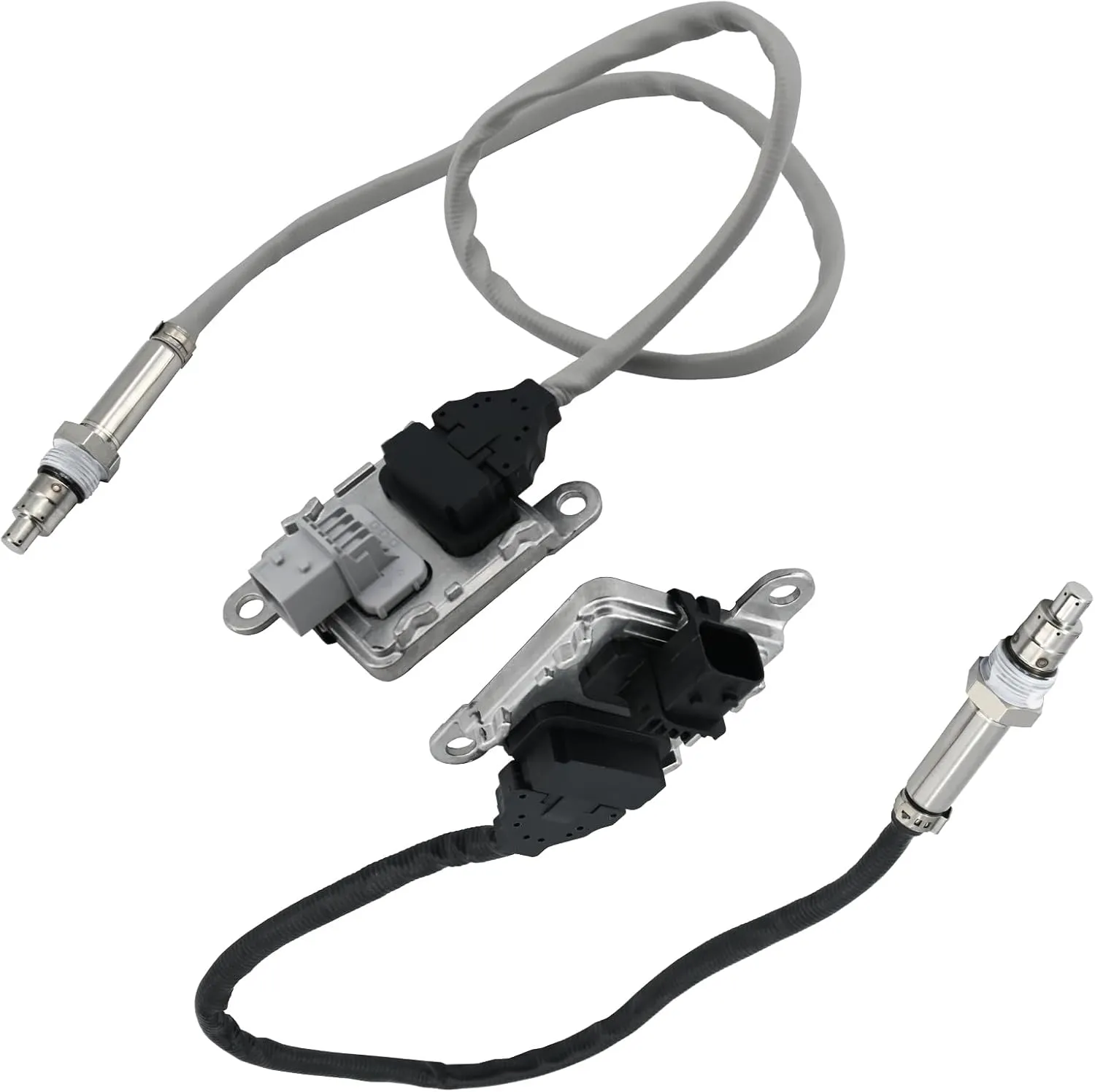 Downstream& Upstream NOx Sensor - Compatible with Freightliner Cascadia, Mercedes-Benz, 2016-2022 Detroit Diesel Engine DDE DD13 DD15,Nitrogen Oxide Sensor Replace 5WK97338A /5WK97339A