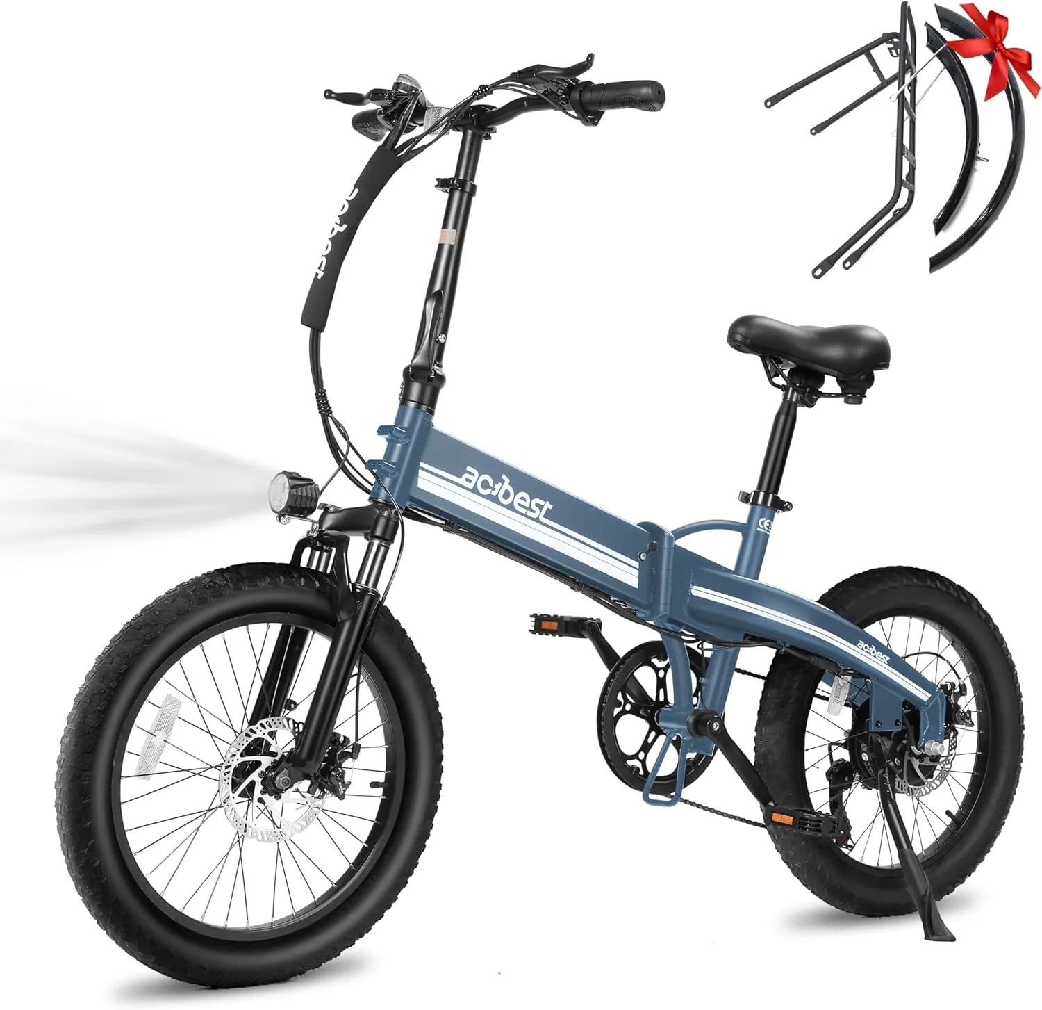 Electric Bike for Adults Peak 1200W,55Miles 28Mph Top Speed, 20" Fat Tire Folding Electric Bicycle, 48V 10.4Ah Removable Battery Ebike with 35 Speed and Front Suspension,Speedy